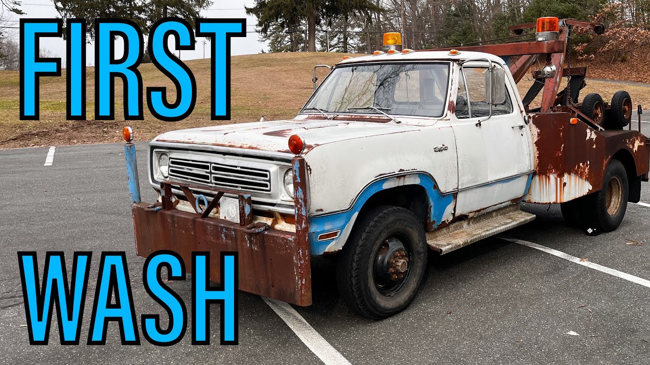 FIRST WASH in 40 YEARS! 1972 Dodge Power Wagon | Classic Tow Truck Revival