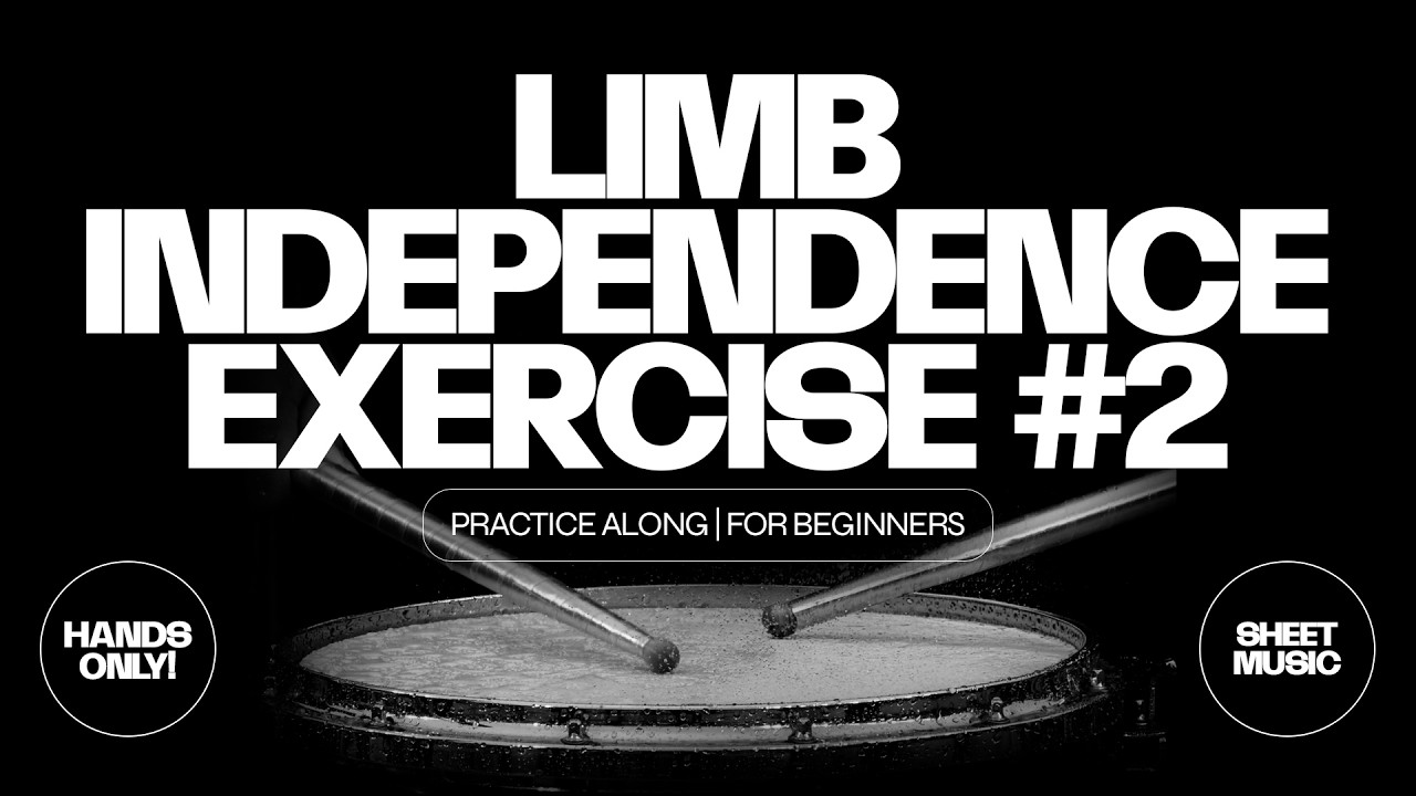 3-Minute Limb Independence Exercise for BEGINNERS #2 (Hands Only) | Practice Along Sheet Music