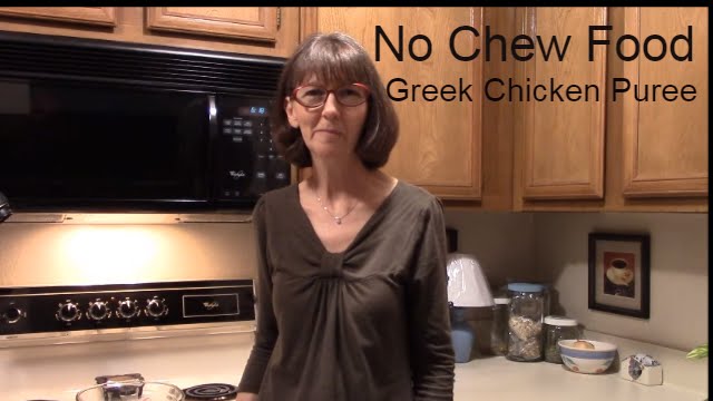 No Chew Food for Soft Food & Puree Diets: Greek Chicken Puree
