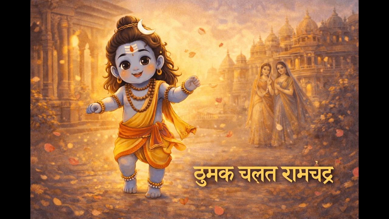 ठुमक चलत रामचंद्र | Bal Ram Bhajan | Cute & Divine Childhood of Lord Ram