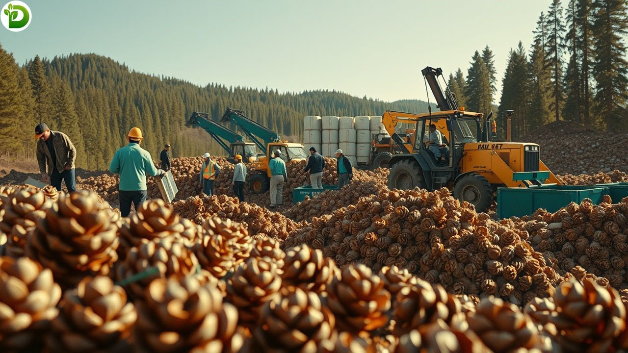The Magical Journey Of Pine Nuts: From Harvesting To Processing Billions Of Pine Cones
