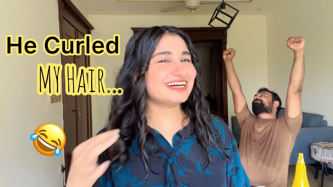 I Challenged My Husband to Curl My Hair..So He Tried an EXPERIMENT 😂