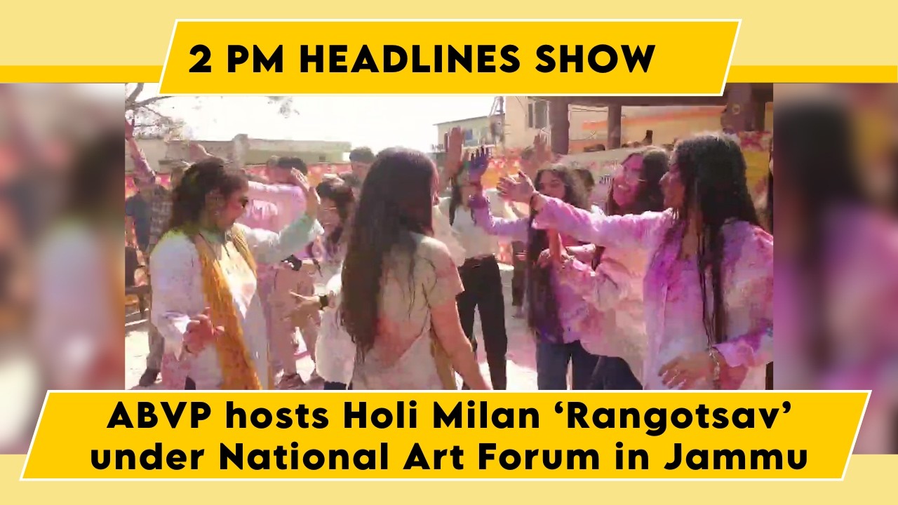 Watch: ABVP hosts Holi Milan ‘Rangotsav’ under National Art Forum in Jammu