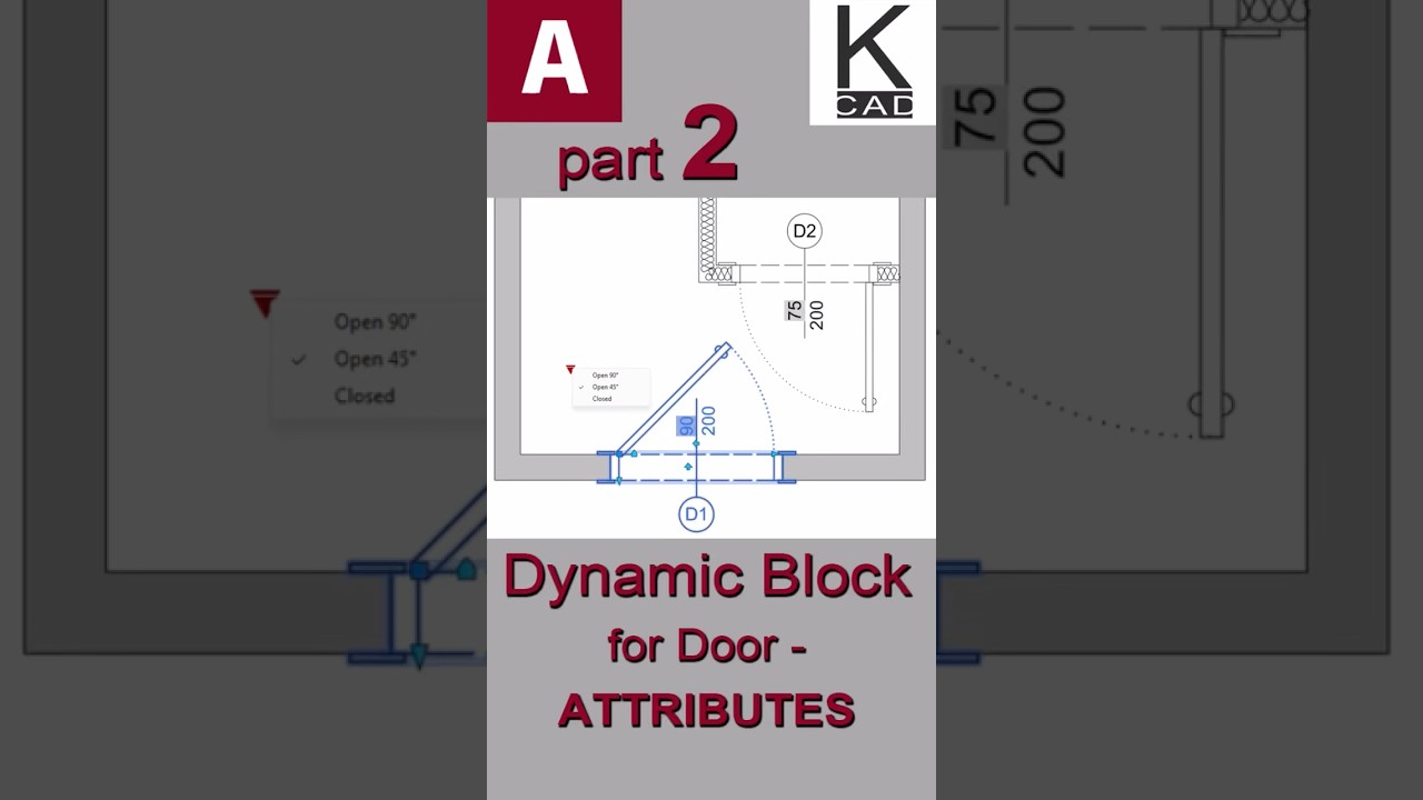 Dynamic Block for Door - part 2 - Attributes
