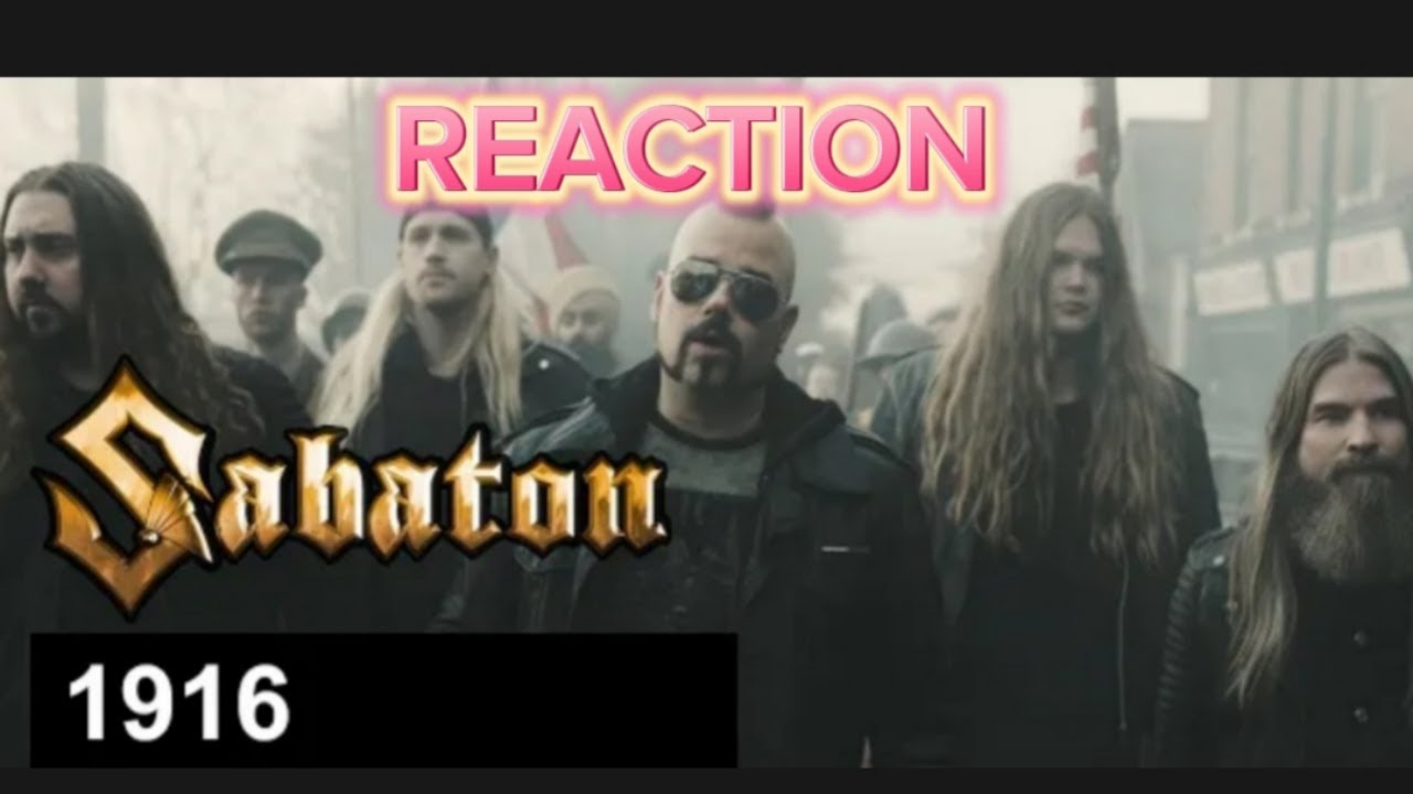 SABATON - 1916 (Official Lyric Video) REACTION #sabaton #guitar #metalreaction