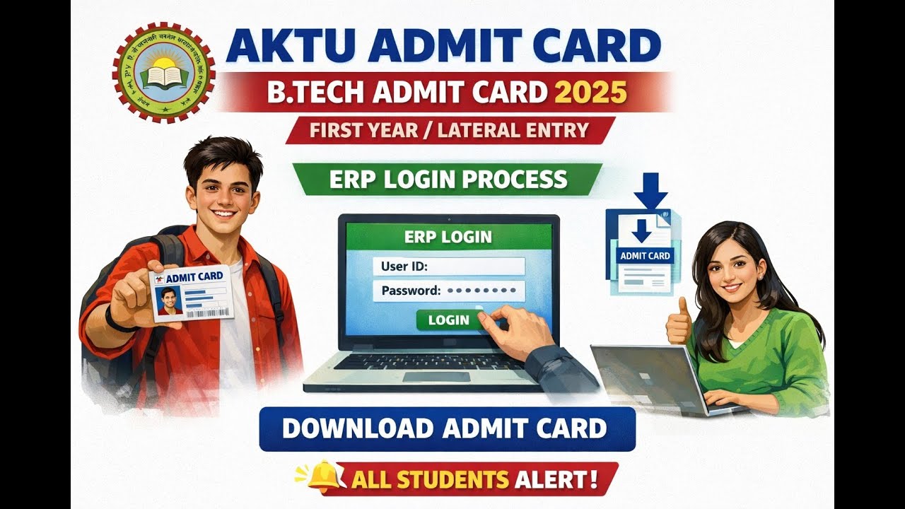 HOW TO DOWNLOAD AKTU B.TECH ADMIT CARD 2025 | FIRST YEAR & LATERAL ENTRY