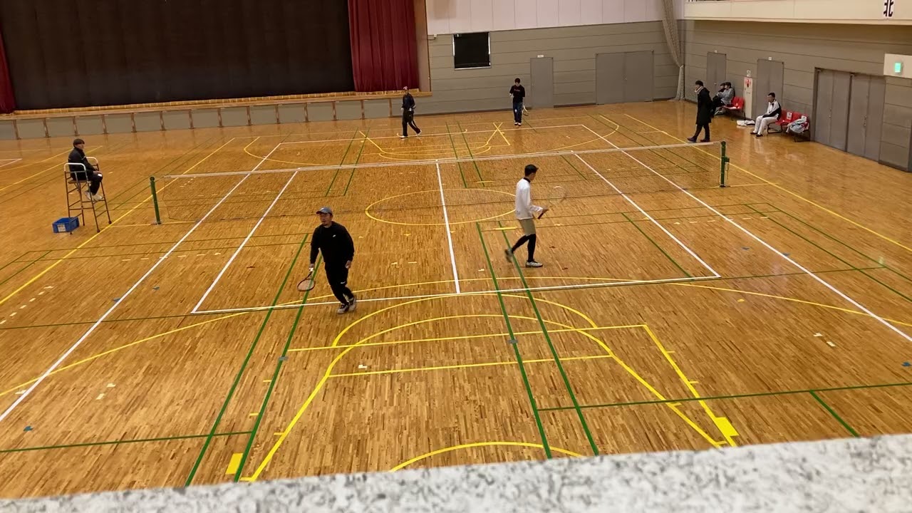 ソフトテニス　仙南市町対抗戦　高村・佐々木（岩沼STC・Ａ）　vs    大河原