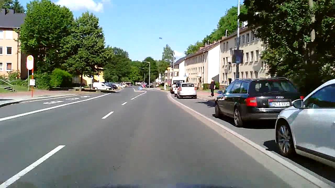 Iserlohn Fahrt von Hemer Westig durch die Schlesische Straße in Iserlohn 04.08.2013