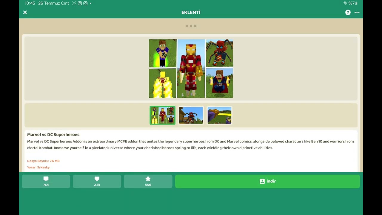 Minecraft nasıl süper kahraman modu  yüklenir