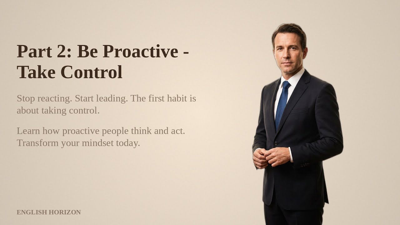 Part 2: Be Proactive - Take Control | Book Summary | Learn English B1