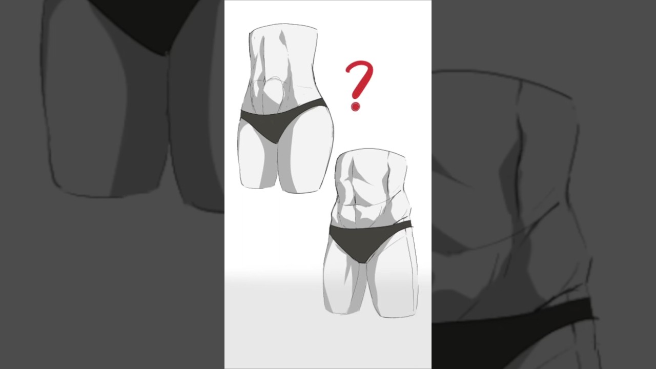 Male And Female Hips - Quick Art Tips #art #sketch #shorts #tutorial #drawingtutorial #anime