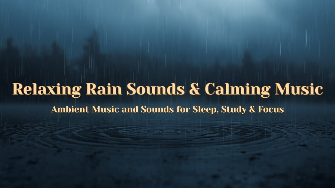 8 Hours of Rain Sounds with Music 🌧️ Relaxing Ambient Music for Sleep, Study & Meditation 