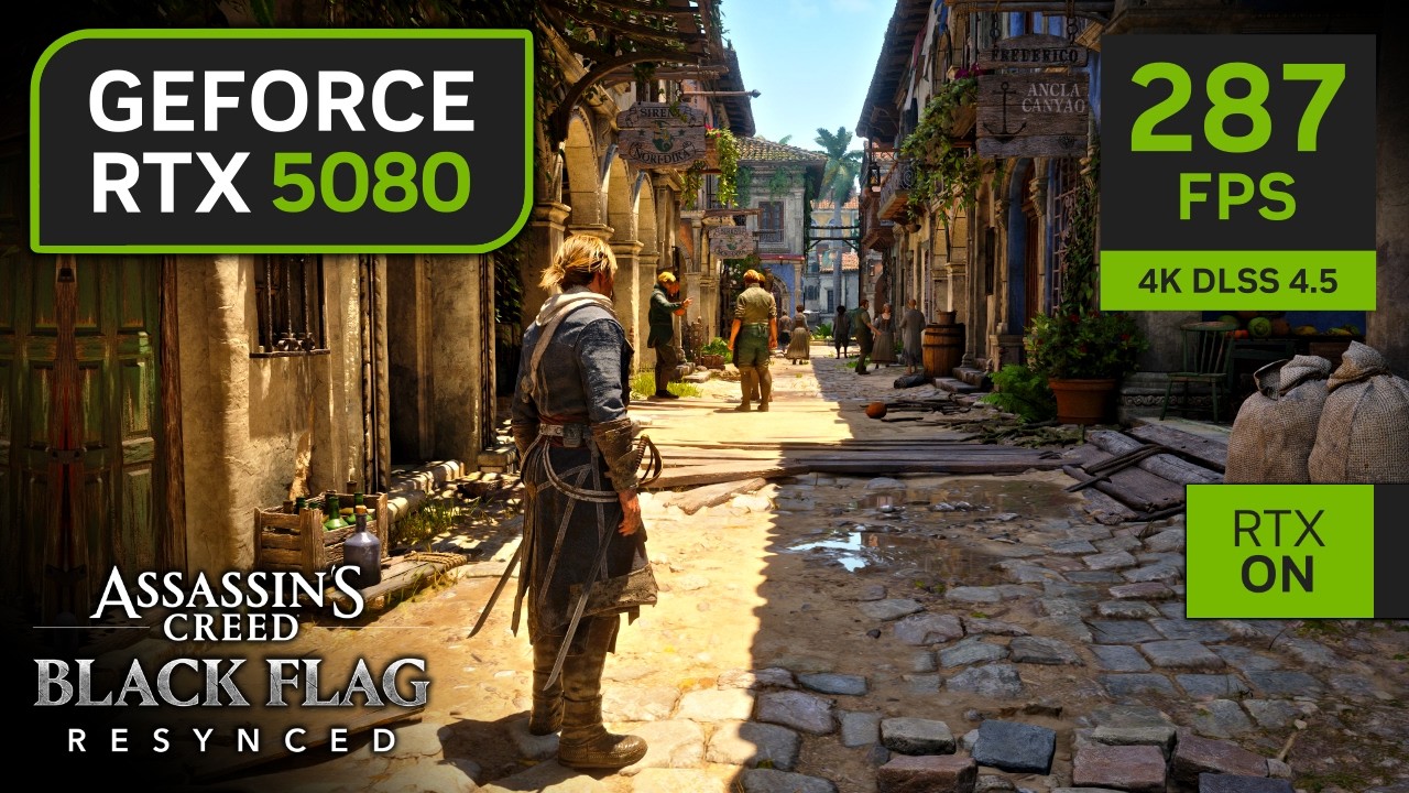 RTX 5080 OC on Assassin's Creed Black Flag Resynced | 4K Max Graphics with RTX ON!