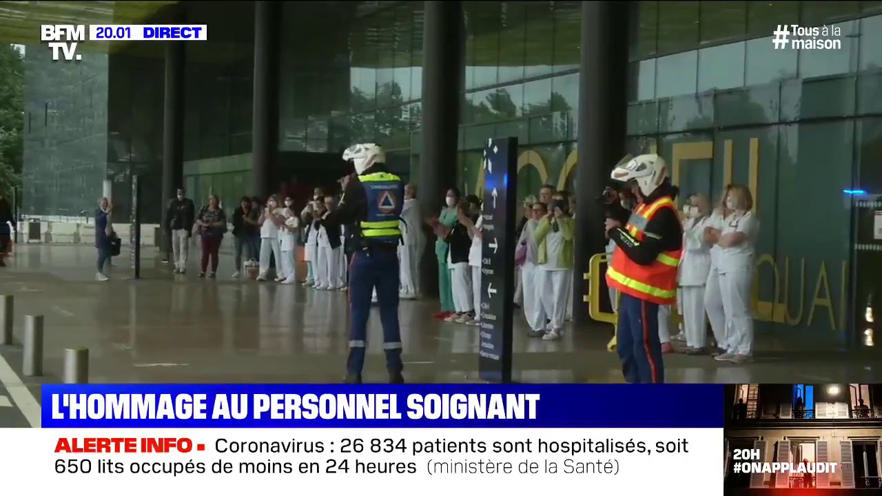 L'hommage au personnel soignant