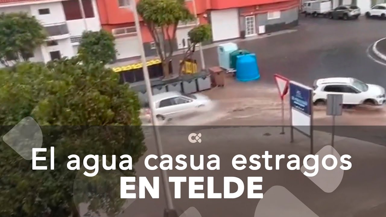 La lluvia hace estragos en Telde