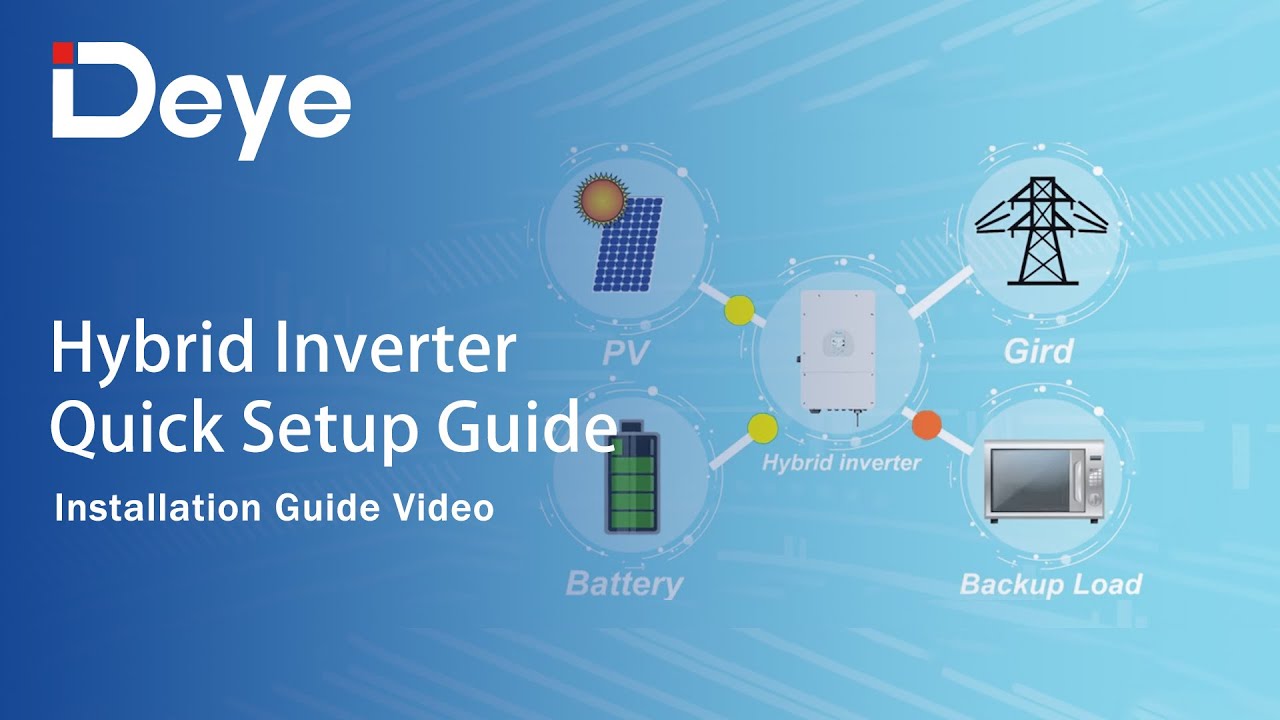 Deye Hybrid Inverter Quick Setup Guide Video