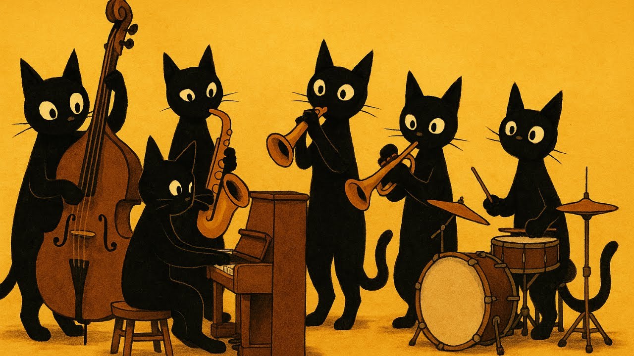 Black Cats&rsquo; Retro Swing Show: Smooth Jazz with Sax & Bass from the 1950s