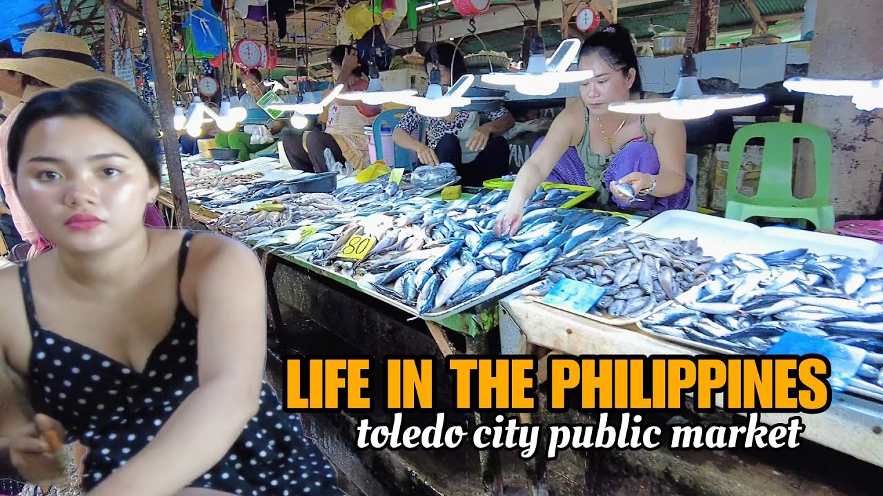 Wet market scenes at Toledo City Cebu Philippines [4k] walking tour