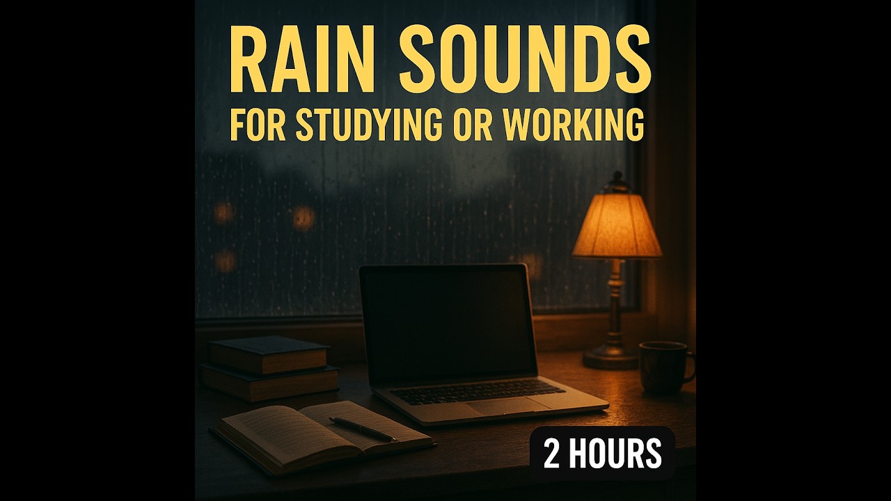 Cozy Library Rain Sounds ☔📚 | 2 Hours of Gentle Rain for Study, Relaxing & Deep Sleep