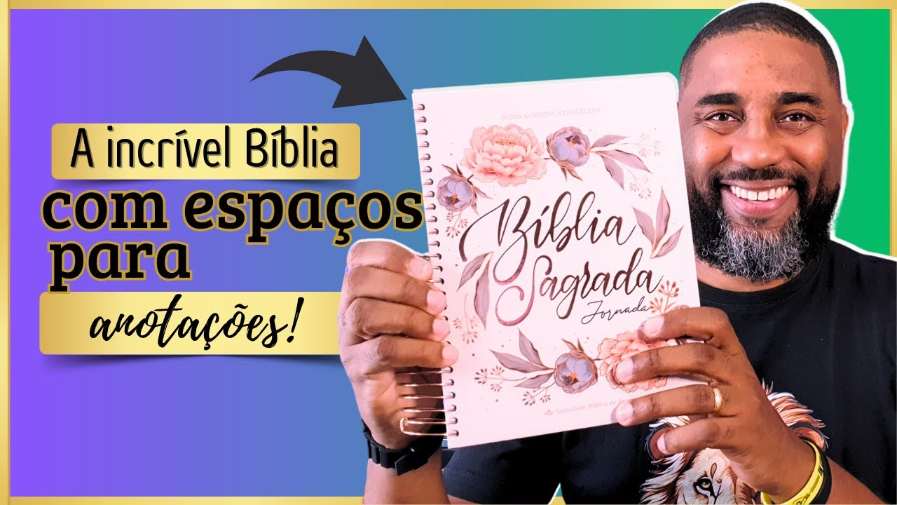👑Bíblia NAA JORNADA capa dura com Espiral SBB - Bíblia espaços para anotações | Flávio Sacramento