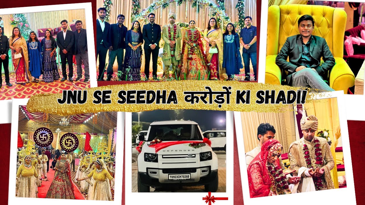 JNU Boys in Grand Wedding! 🏰 Dulhe ko mili 2.5 Crore ki DEFENDER! 🚗🔥| 100 करोड़ों ki Shadi|Vlogs135|