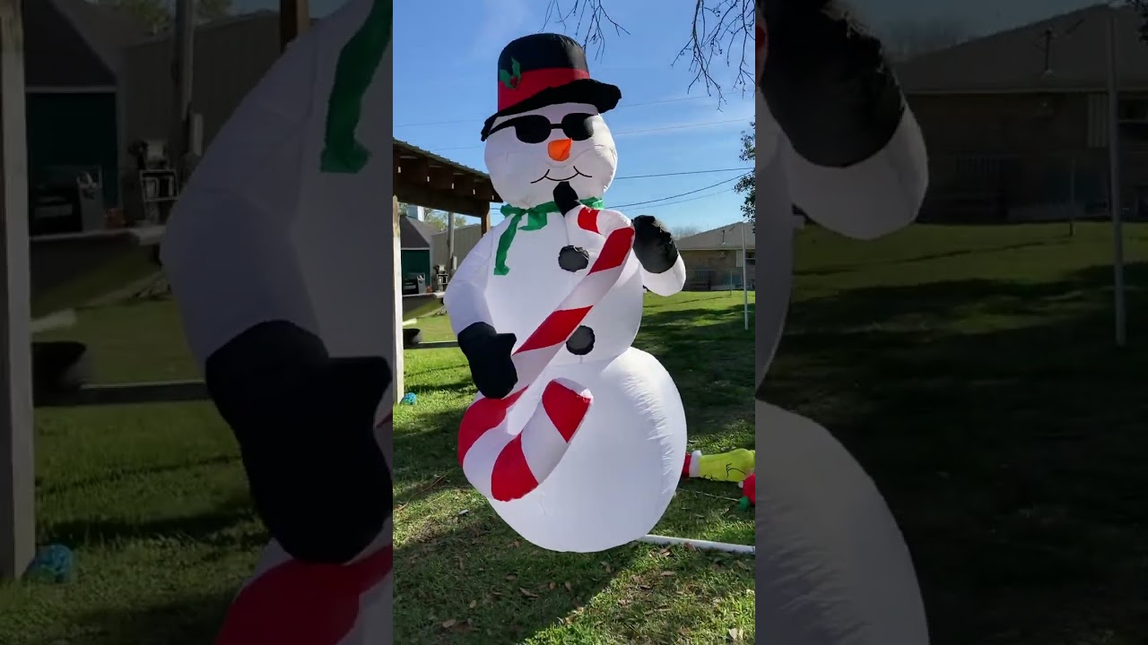 Review on 8ft inflatable snowman with a saxophone