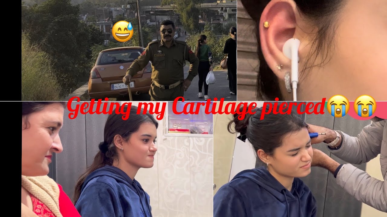 Getting my ear pierced😱 || Helix Cartilage piercing 🥹|| Sneha Khatri ||