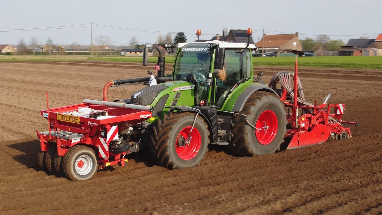 Spinazie zaaien - Sowing spinach - Spinat s&auml;en - Fendt 516 -  Kverneland - Lamerant