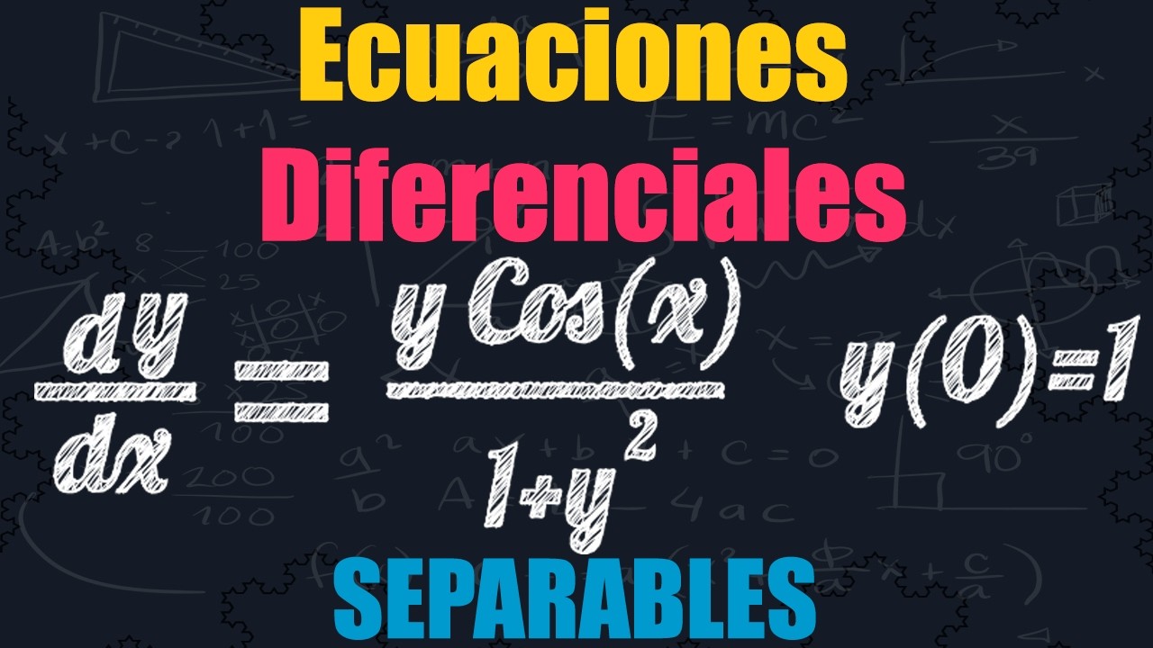 Ecuación diferencial separable con condición inicial #matematicas #ecuaciones diferenciales 