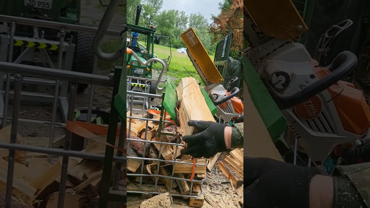 Stihl MSA 220 und Logsafe Ecocut, John Deere 955