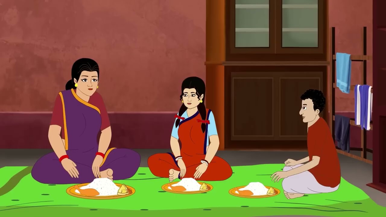 গ্রামের এক মুরগির মাংসের দোকান | Bangla Moral Story | Bangla Cartoon | Rupkothar Golpo