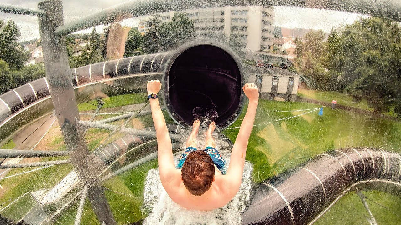 GLASS & STEEL Hybrid Water Slide | SCH&Uuml;WO PARK Wohlen