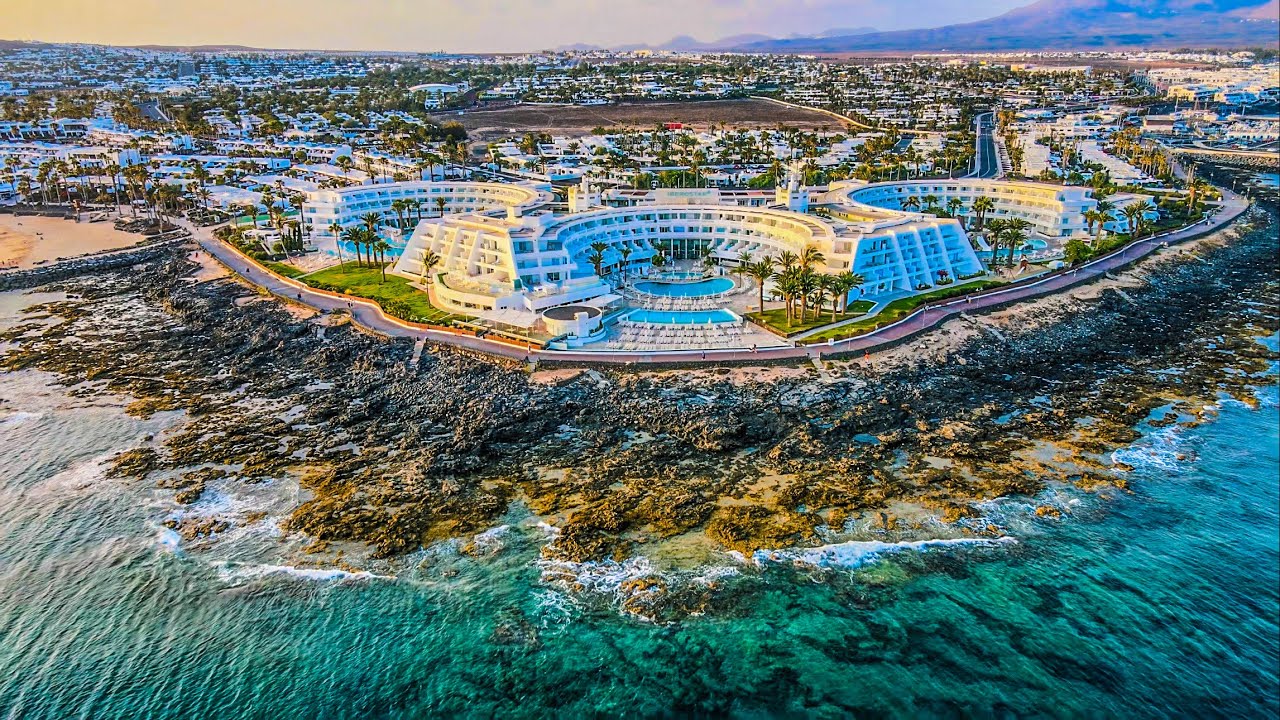 Playa Blanca Lanzarote by Drone cinematic Sunset Video