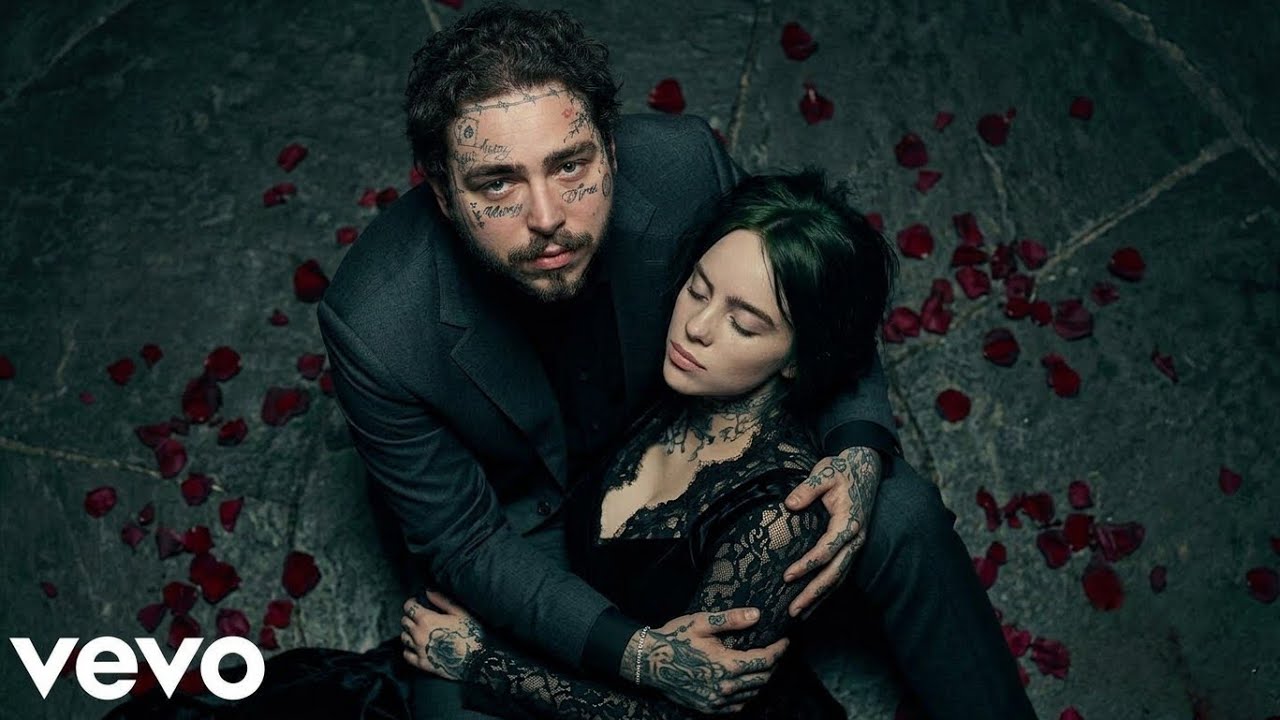 Post malone ft Billie eilish - Falling Stars (Official Lyrics Video)