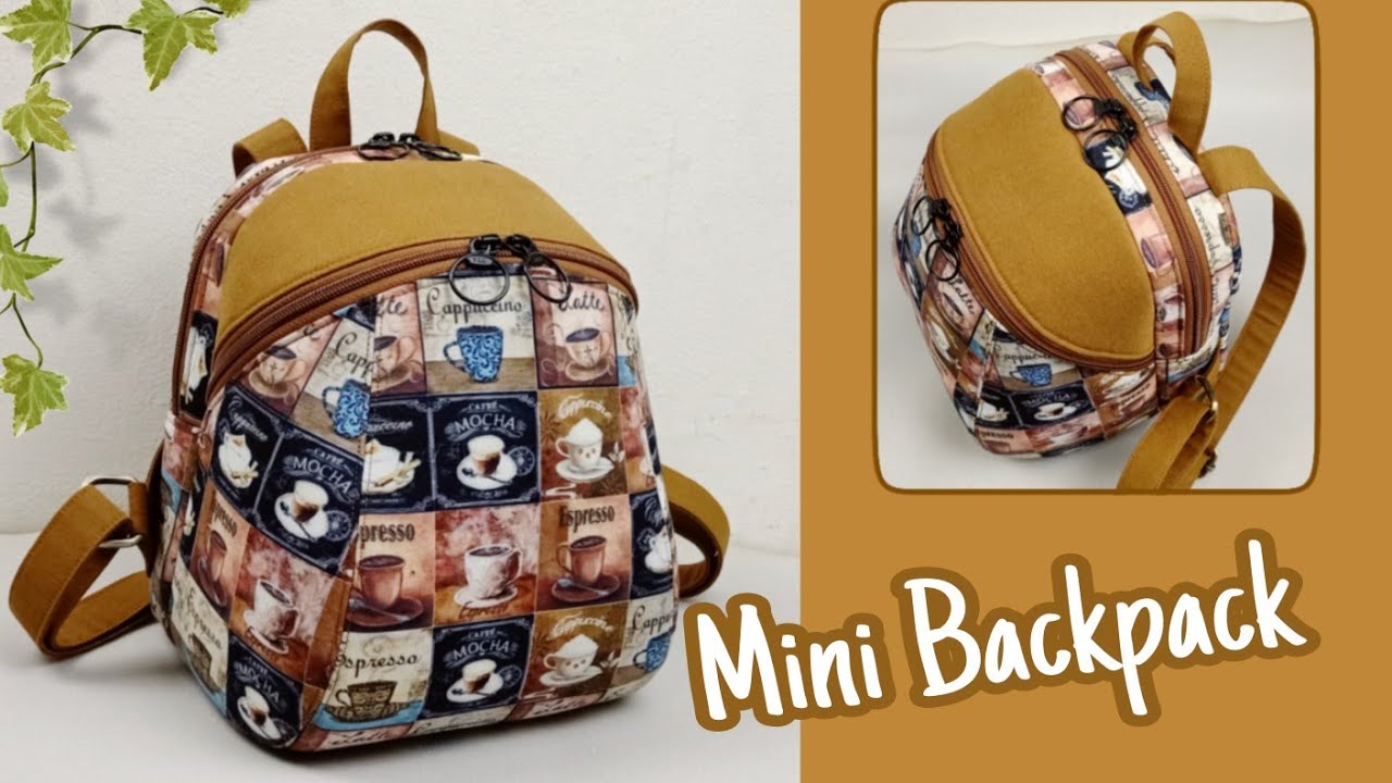 DIY Cara Membuat Tas/Mini Backpack/Loly Backpack Double Compartment