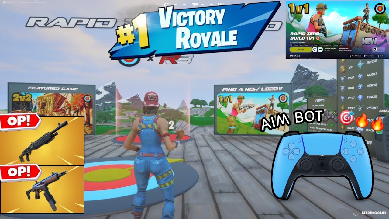 Rapid Zero Build 1v1 Gameplay 🎯 (Fortnite Chapter 6 PS5 Controller) 4K