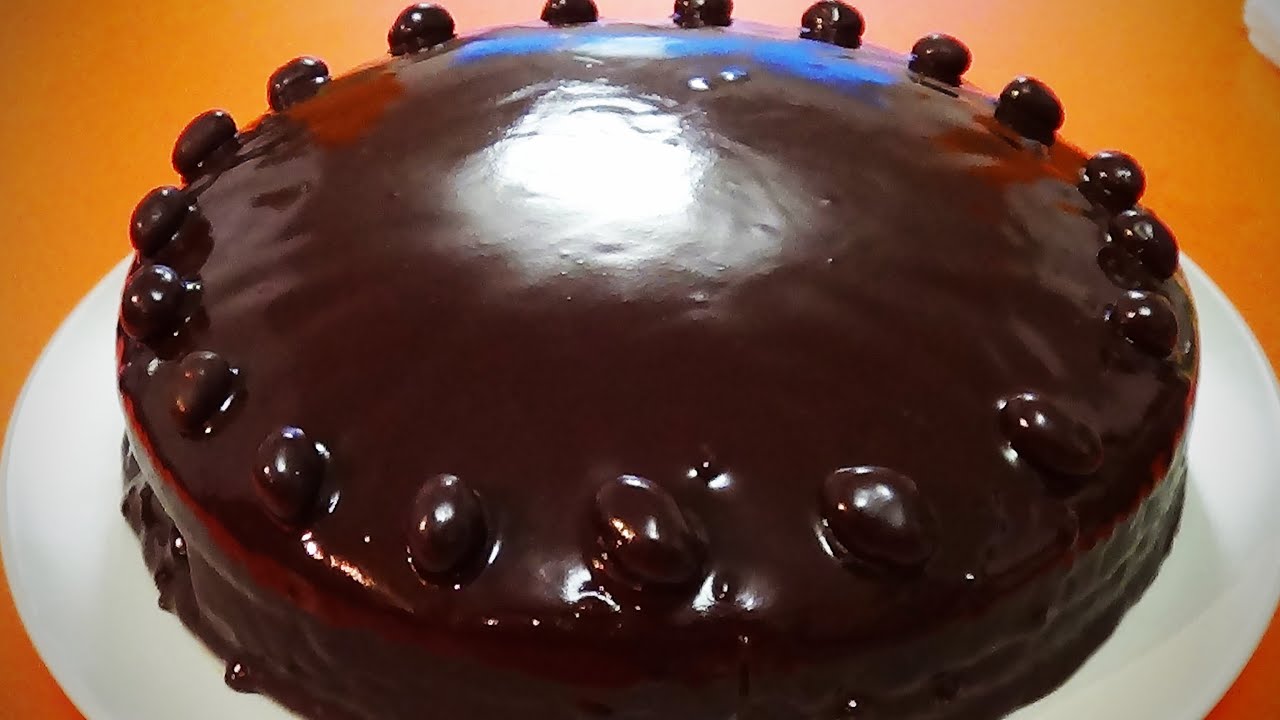 Cobertura🍰 de chocolate🎂 negro🍫 para bizcochos y tortas🍸 🍹 //