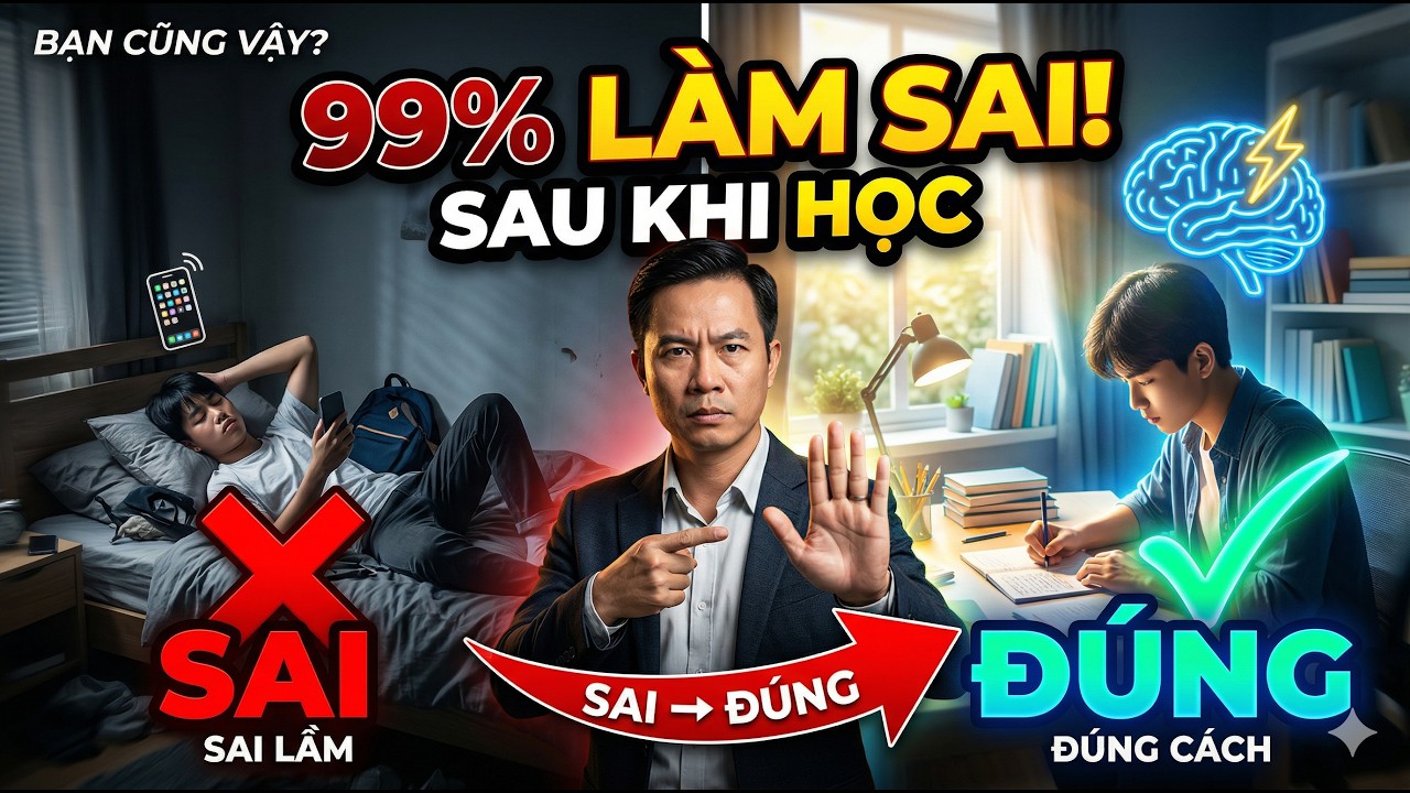 99% Học Sinh Sai Lầm Khi Đi Học Về -  4 Bước Học Giỏi!
