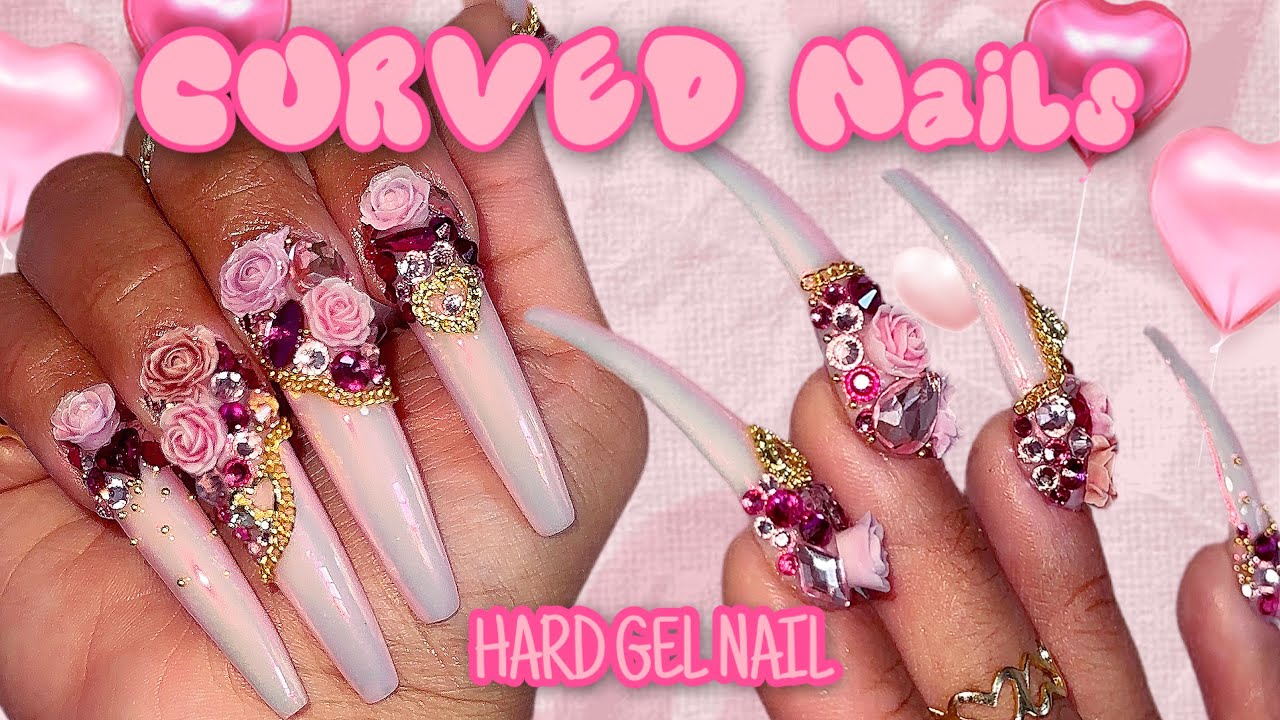 CURVED VALENTINES DAY  HARD GEL NAILS TUTORIAL 💖 LGNPro