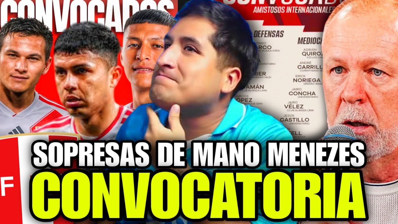 🇵🇪JAIRO VELEZ CONVOCADO A LA SELECCIÓN🔥LA CONOVOCATORIA DE MANO MENEZES PARA PERÚ 💥