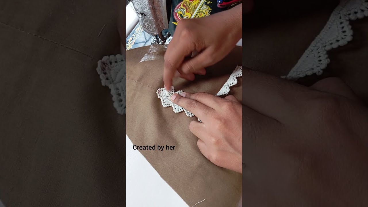 Slit lace sewing Tips and Tricks #createdbyher #sewinghacks #sewintutorial #sewingsecrets #sewingtip