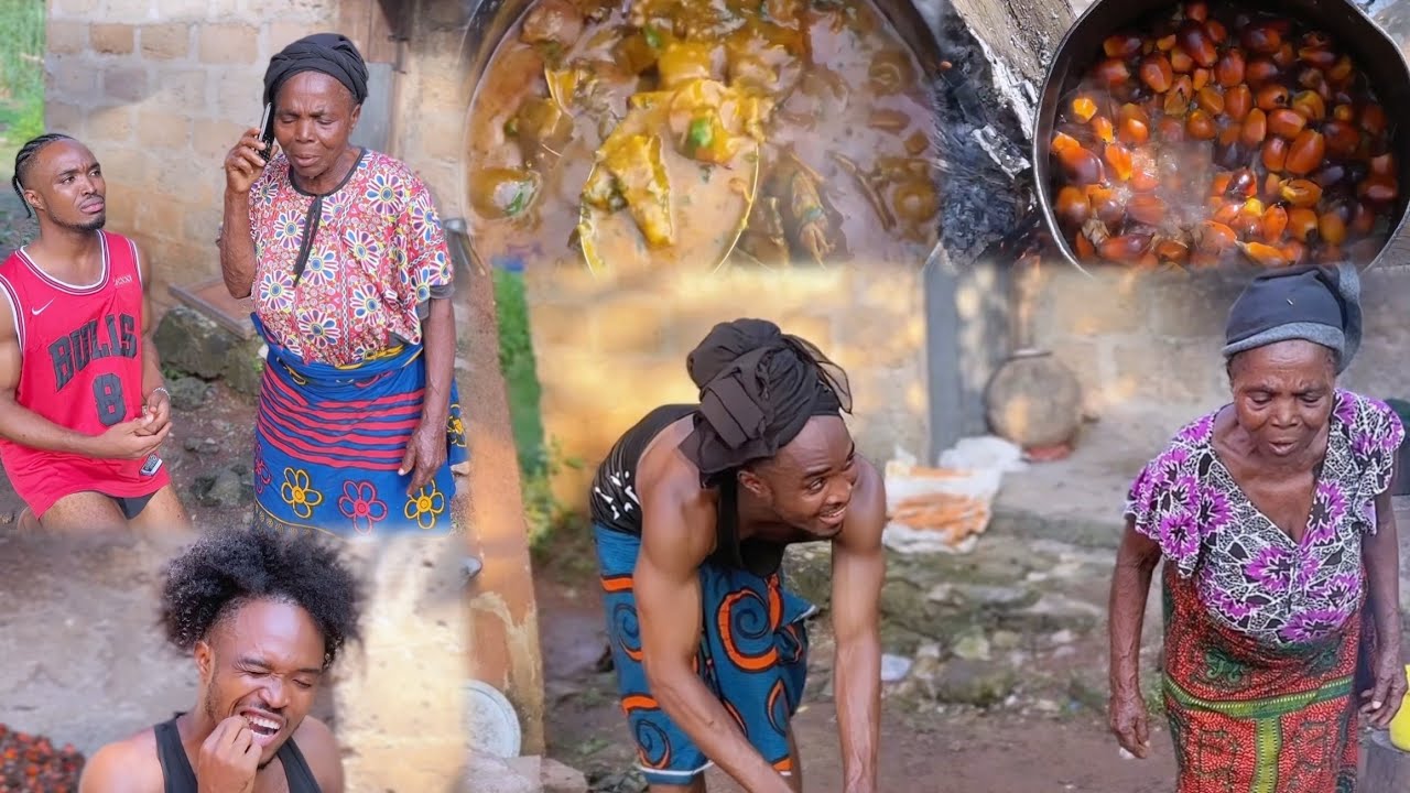 I cook Ofe Akwu (Banga Stew) for my grandmother to bribe her