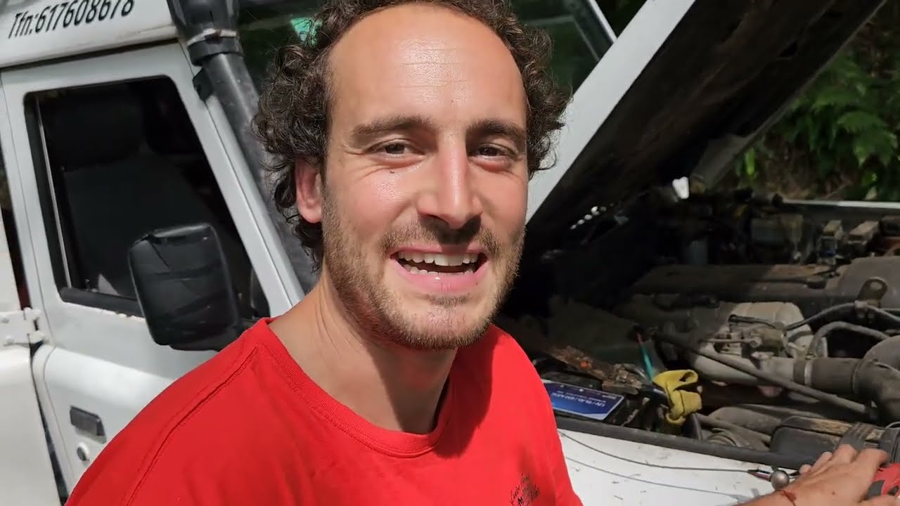 El winchi del coche no podía y sin embargo este con motor de DESBROZADORA Sí!