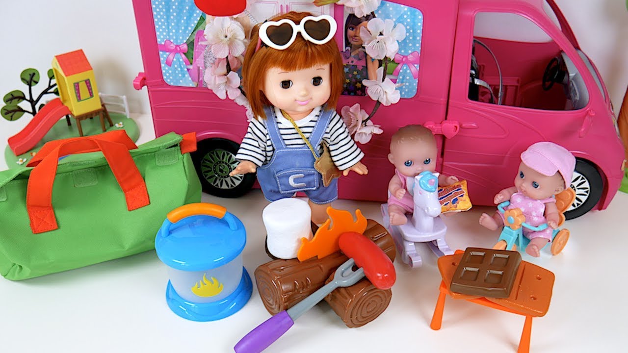 Baby Doll's Camping Car Massimelaw Spring Flowers Camera Toy Soda