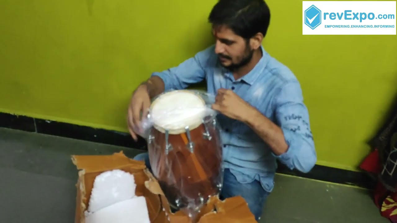 Review of Handmade Wooden Dholak Indian Folk Musical Instrument Nuts N Bolt  Dholak   Dholaki   Drum