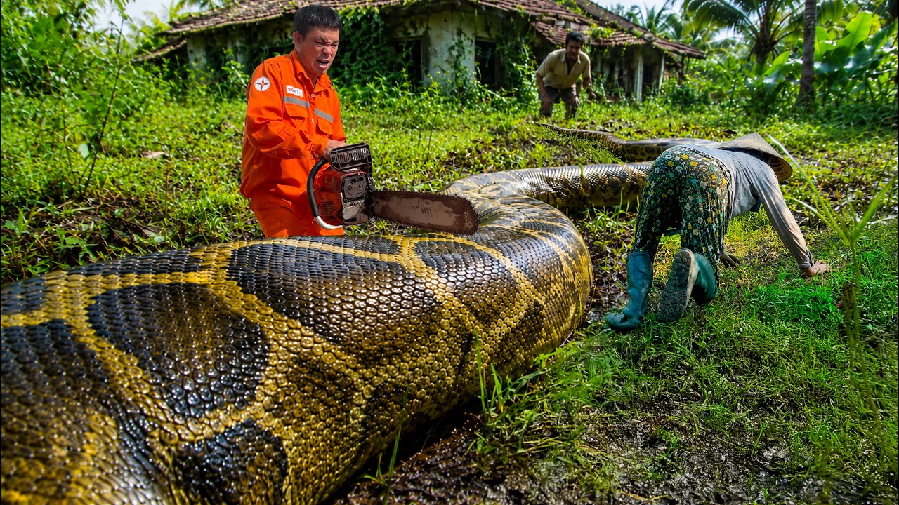 Giant Python Invades Abandoned Village | Can They Save the Trapped Woman?
