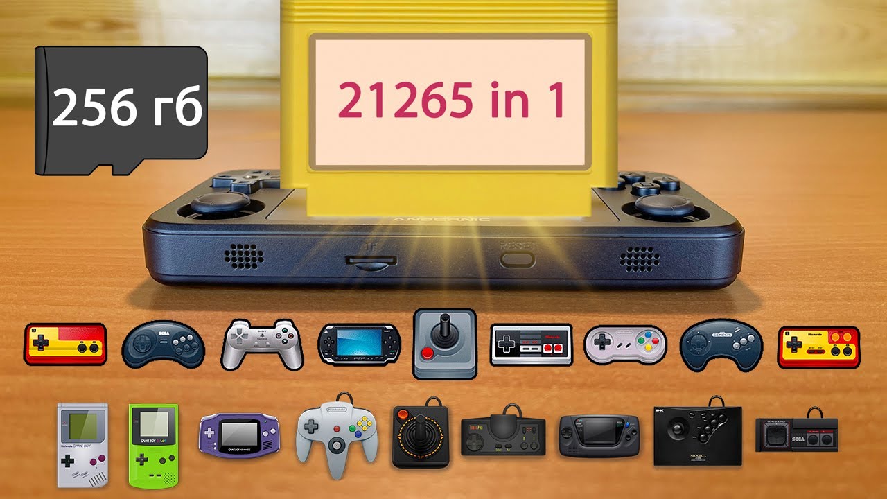 Готовая карта памяти с играми для Anbernic RG351P (RG351M) на 256gb, сборка 21265 ретро игр под ключ