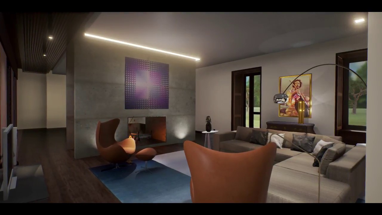 ANIMATION 3D TEMPS REEL D'UN SALON