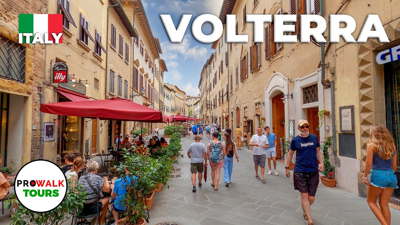 Volterra, Italy Walking Tour - 4K - with Captions!