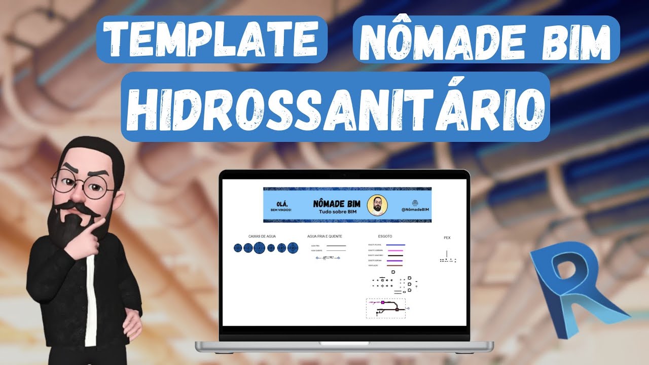 Template Hidrossanitário REVIT, Arquitetura e Níveis - Aula 01 - Projeto Sanitário REVIT MEP